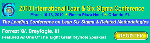 Register Today: International Lean & Six Sigma Conference.