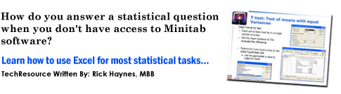 Statistical Testing Utilizing Excel.