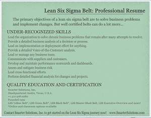 Green belt certificate resume
