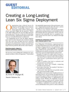 Lean Six Sigma Implementation and Organizational Culture Article