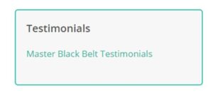 Master Black Belt testimonials